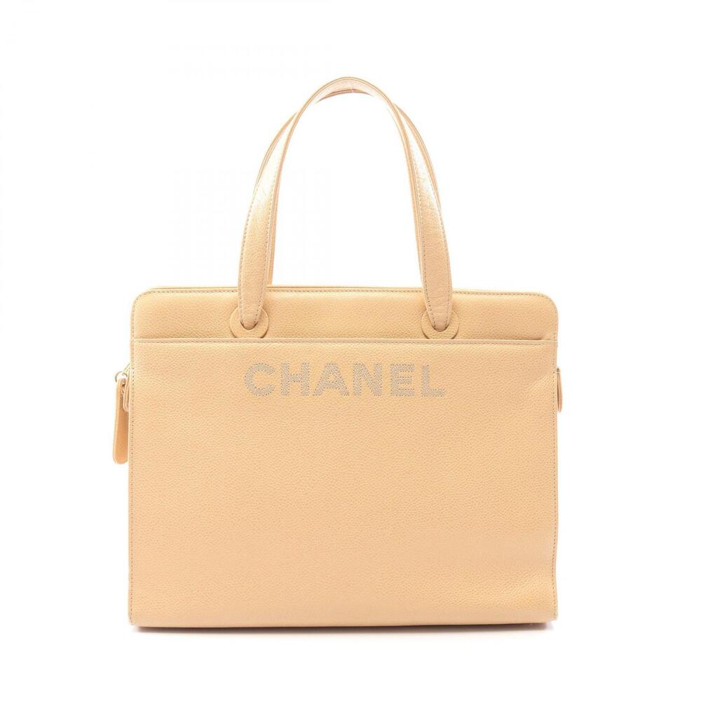 Chanel Handbag caviar leather grained calfskin beige